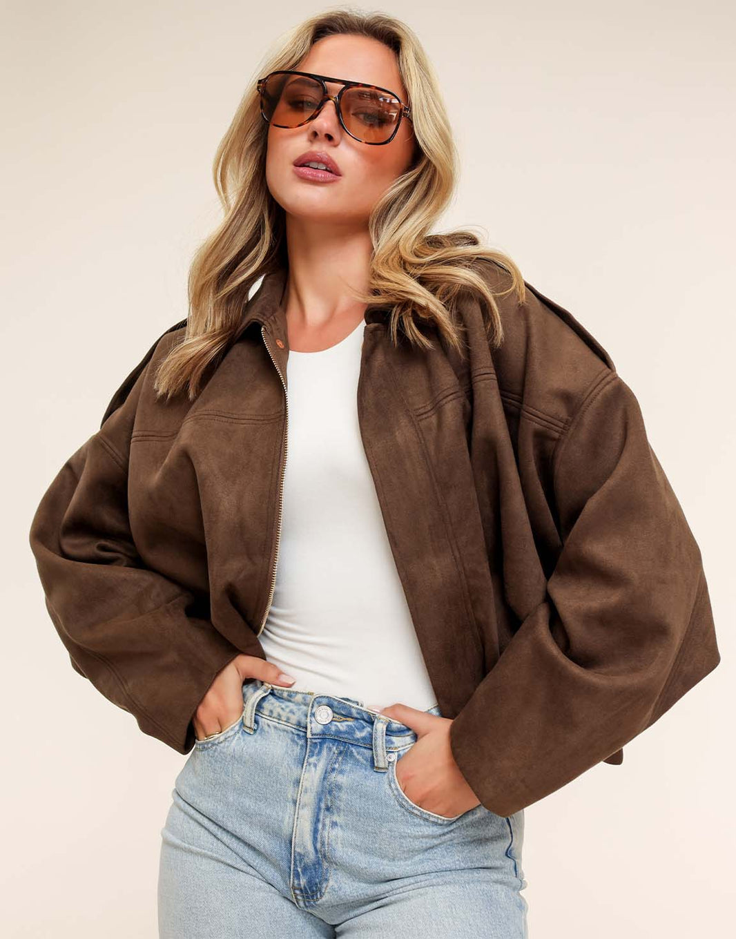 SUEDE BOMBER JACKET